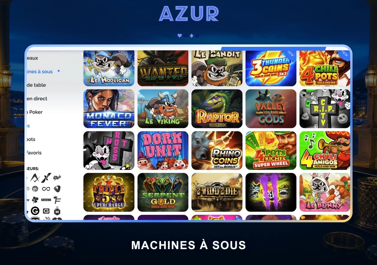 Machines à sous Azur Casino
